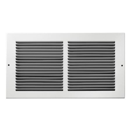 True Aire Tru Aire 6 in. H X 12 in. W 1-Way Powder Coat White Steel Air Return Grille C123RW 12X06